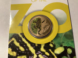 2012 $1 Colour Printed Coin. Animals of the Zoo. Southern Corroboree Frog.