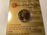 2010 $1 Uncirculated Coin. Lunar Series. Year of the Tiger.