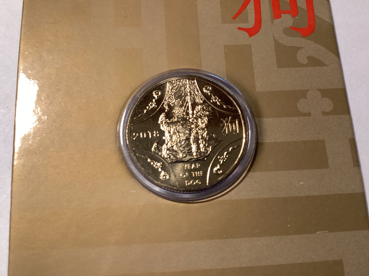 2018 $1 Uncirculated Coin. Lunar Series. Year of the Dog.