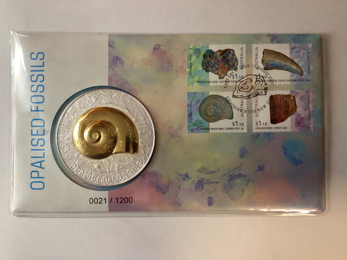 2020 Opalised Fossils Medallion PMC. 1200 Made.