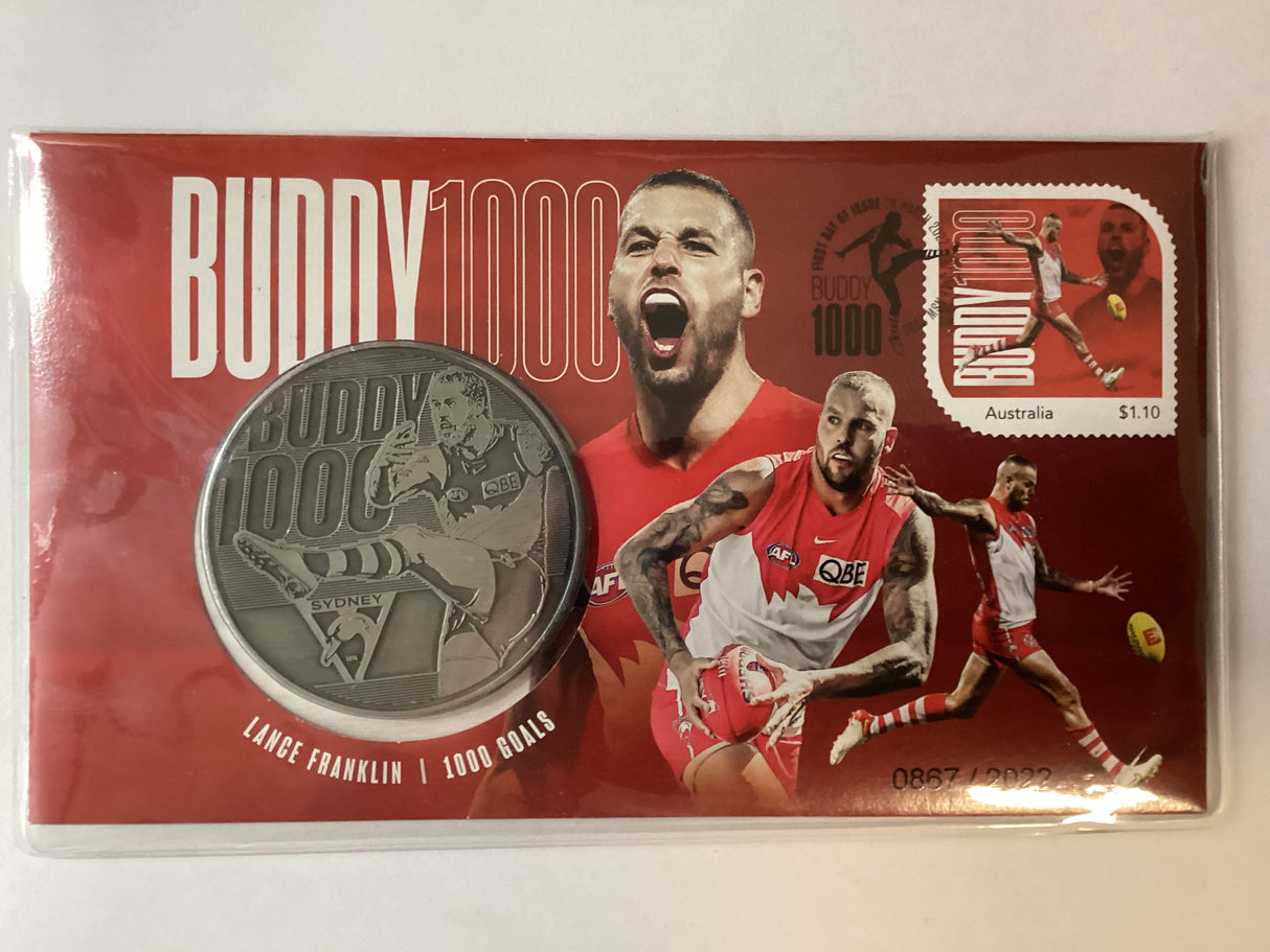 2022 Buddy Franklin 1000 Goals Medallion PMC. 2022 Made.