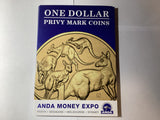 2018 ANDA Money Expo Complete Mob of Roos 4 Coin Folder. ‘P’, ‘B’, ‘M’, ’S’ Privy Mark Coins.