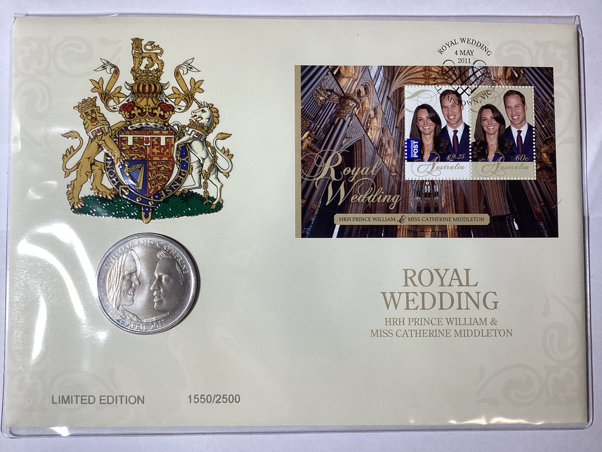 2011 Royal Wedding. HRH Prince William and Miss Catherine Middletown. 5 pounds. 2500 made.