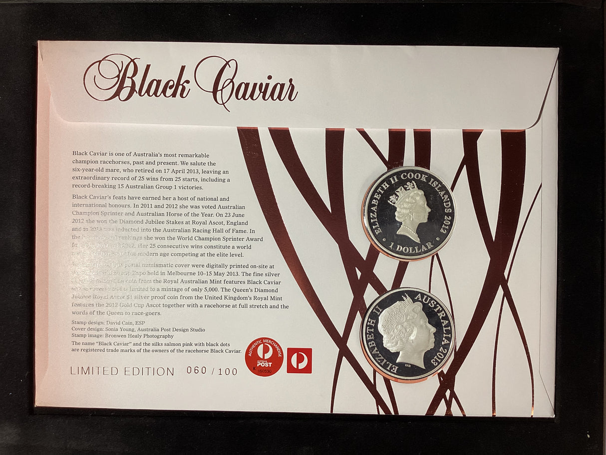2012 Black Caviar Dual Coin Impressions PNC. 100 Made.