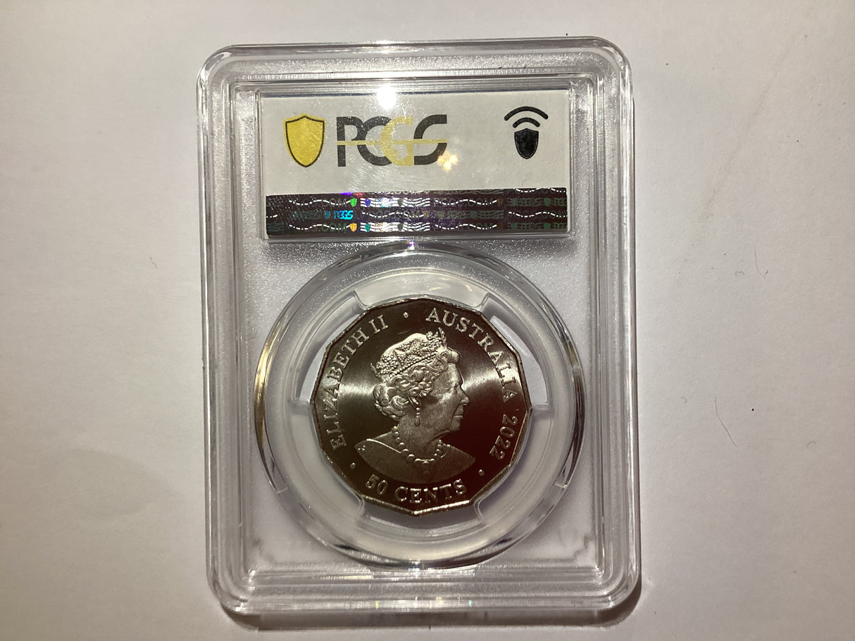 2022 50c Elizabeth II Platinum Jubilee. PCGS MS69