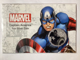 2019 $1 1oz Silver Coin. Marvel. Captain America.