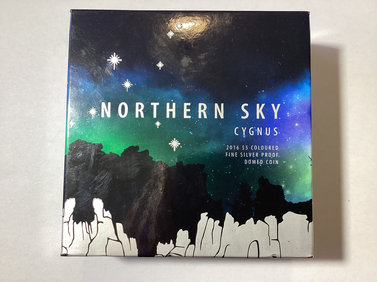 2016 $5 Silver Proof Coin. Northern Sky Series. Cygnus. Royal Australian Mint.