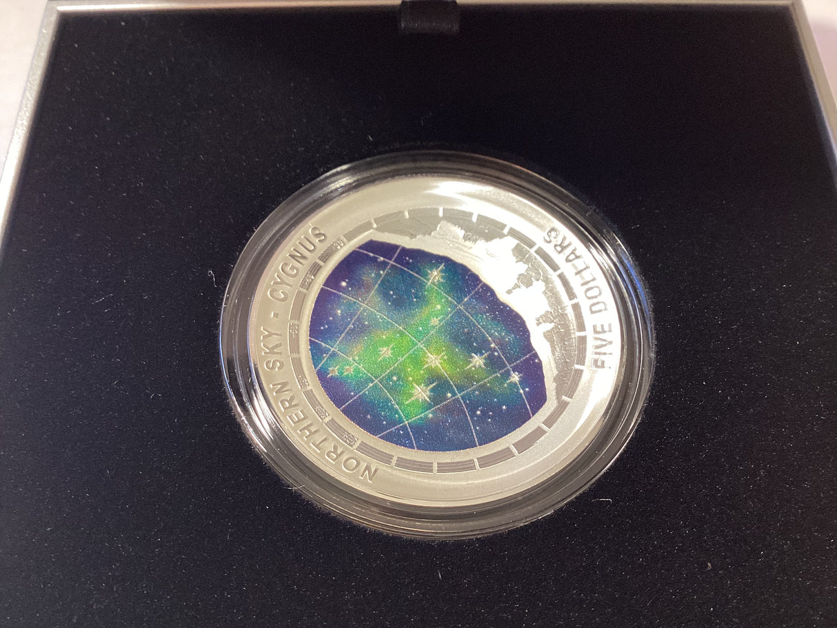 2016 $5 Silver Proof Coin. Northern Sky Series. Cygnus. Royal Australian Mint.