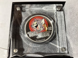 2019 $1 1oz Silver Proof Coloured Coin. Tom and Jerry.