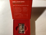 2022 $1 1/2oz Fine Silver Ingot. Lunar Series. Year of the Tiger.