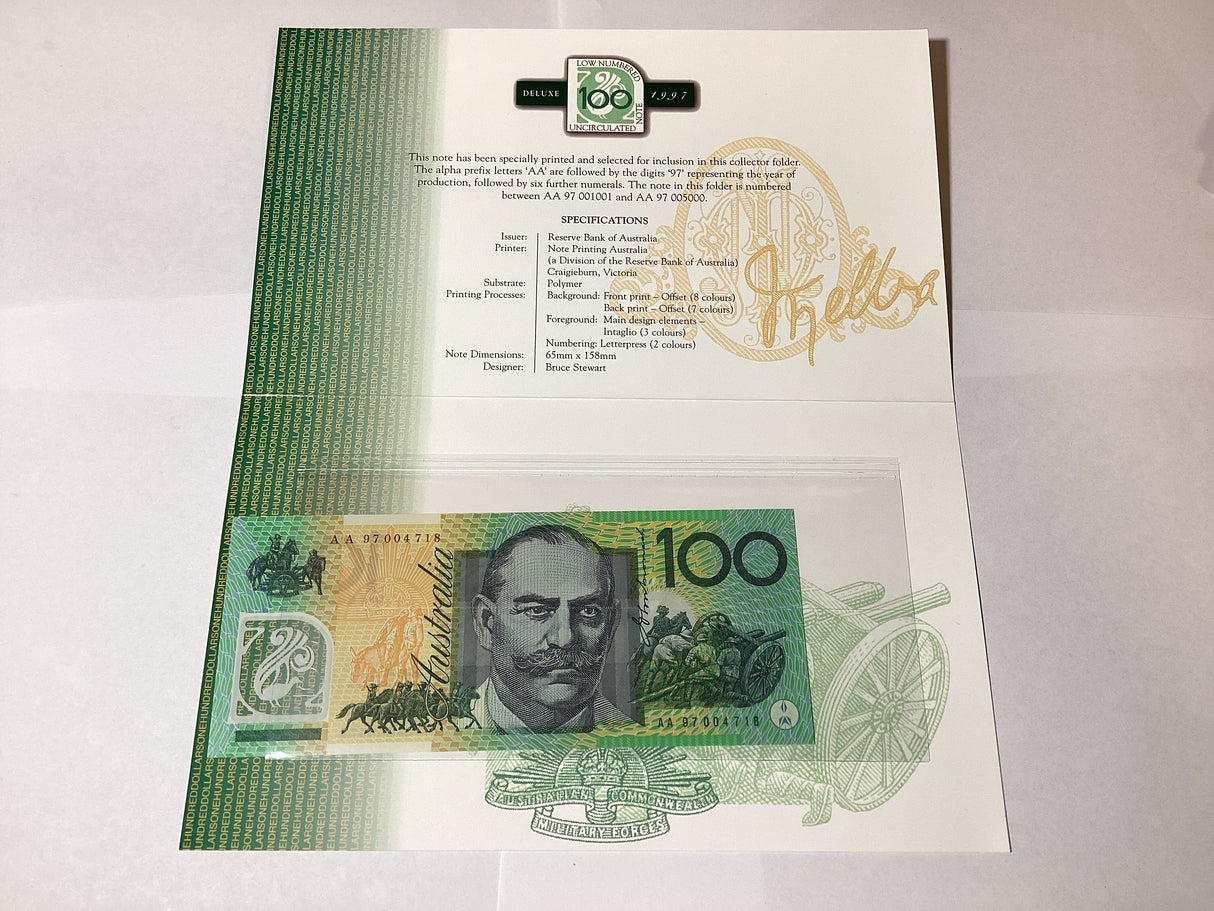 1997 Uncirculated NPA Folder Deluxe Set. $100, $50, $20, $10, $5.