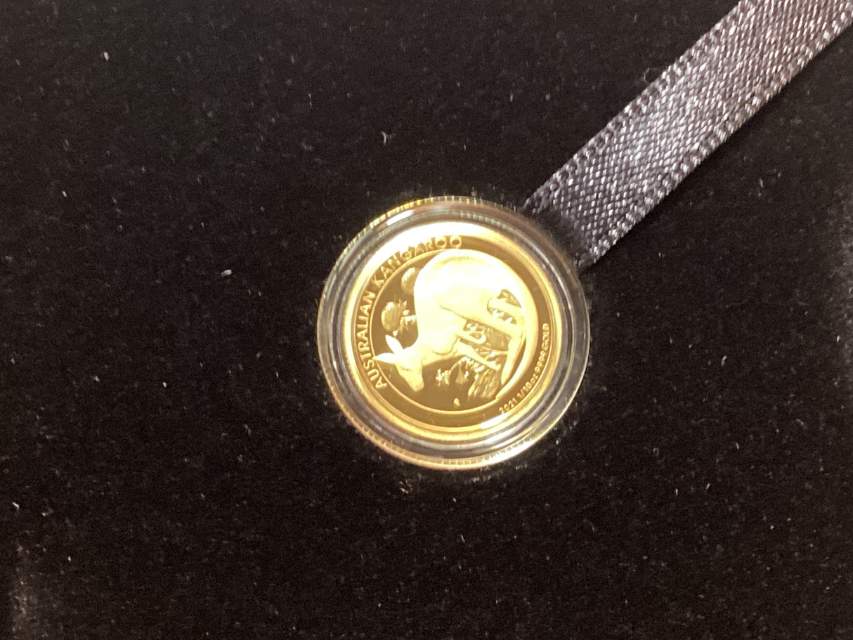 2021 $10 Kangaroo 1/10 Ounce Gold Proof Coin.