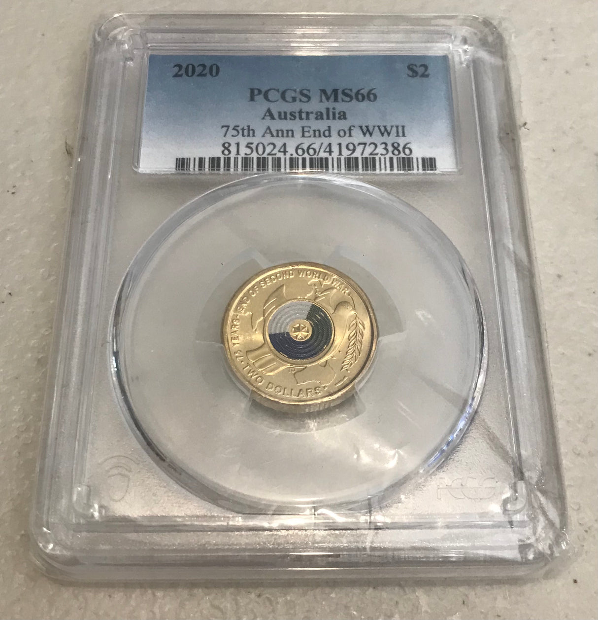 2020 $2 75th Anniversary End of WW2 MS66