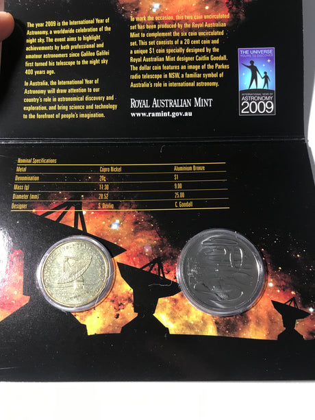 2009 International Year of Astronomy 2 coin uncirculated set