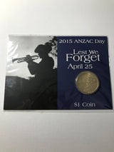 2015 Anzac Day $1 Carded Coin