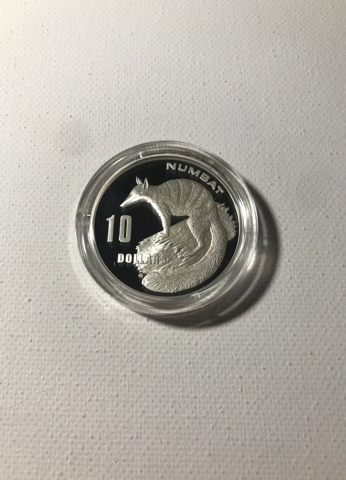 1995 $10 Numbat. Australia's Endangered Species. Standard Silver Proof Coin