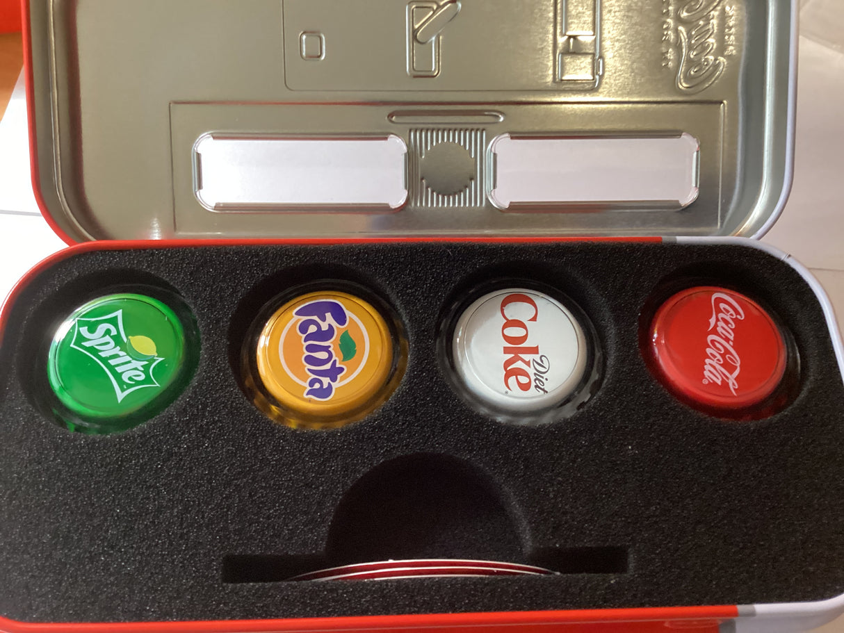 2020 Coca-Cola Vending Machine. Four Coin Silver Proof Set.