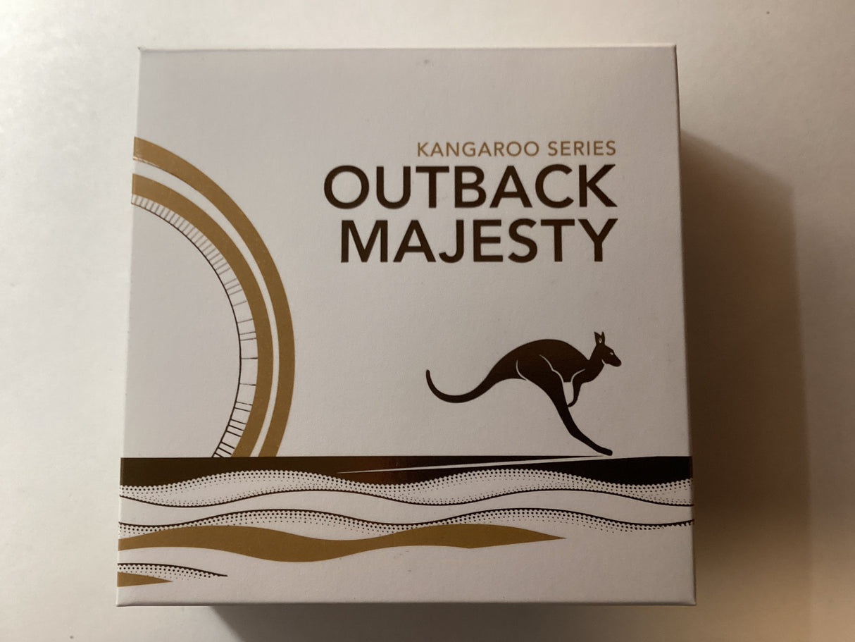 2021 $1 Fine Silver Proof Coin. Kangaroo Series. Outback Majesty.