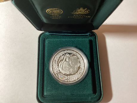 2000 $5 Silver Sydney Olympic Coin Collection. Koala and Red Flowering Gum.