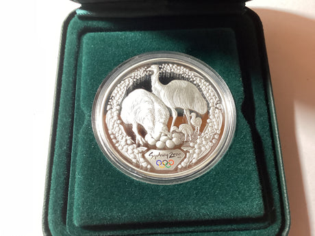 2000 $5 Sydney Olympic Silver Coin Collection. Emu and Wattle