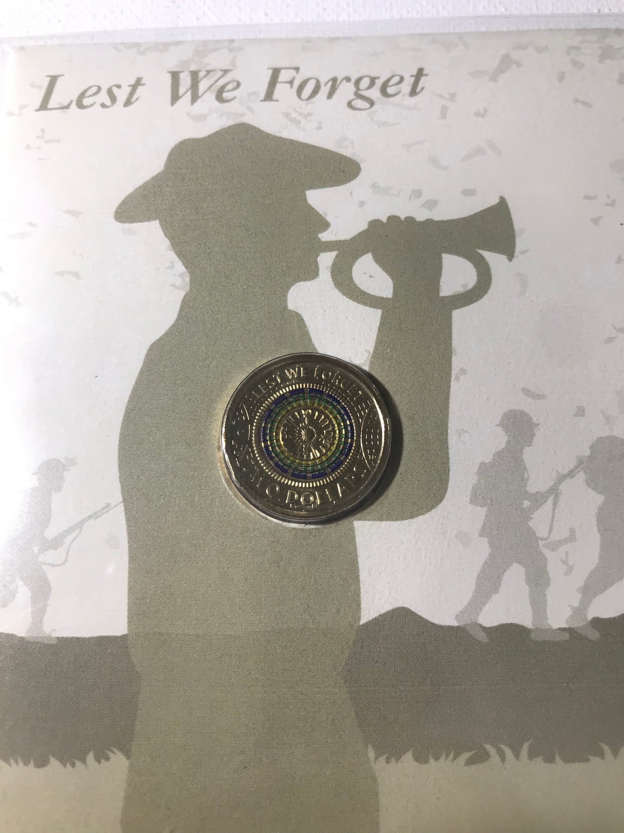 2017 PNC $2 'C' Mintmark Lest We Forget. Centenary of World War 1.