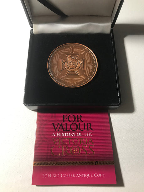 2014 $10 For Valour. Victoria Cross Antique Coin