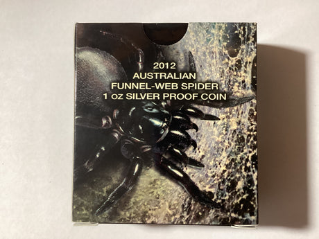 2012 $1 1oz Silver Proof Coin. Deadly and Dangerous. Australian Funnel-Web Spider.