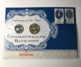 2013 Dual PNC. Centenary of the first Commonwealth Banknote