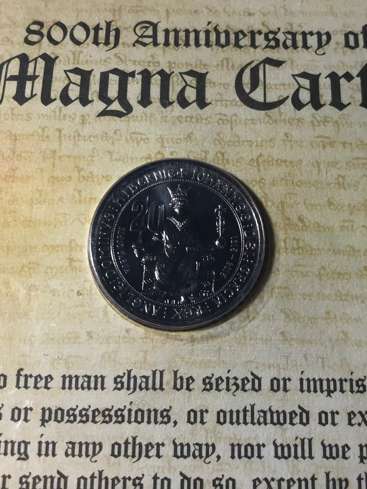 2015 20c 800th Anniversary of Magna Carta PNC