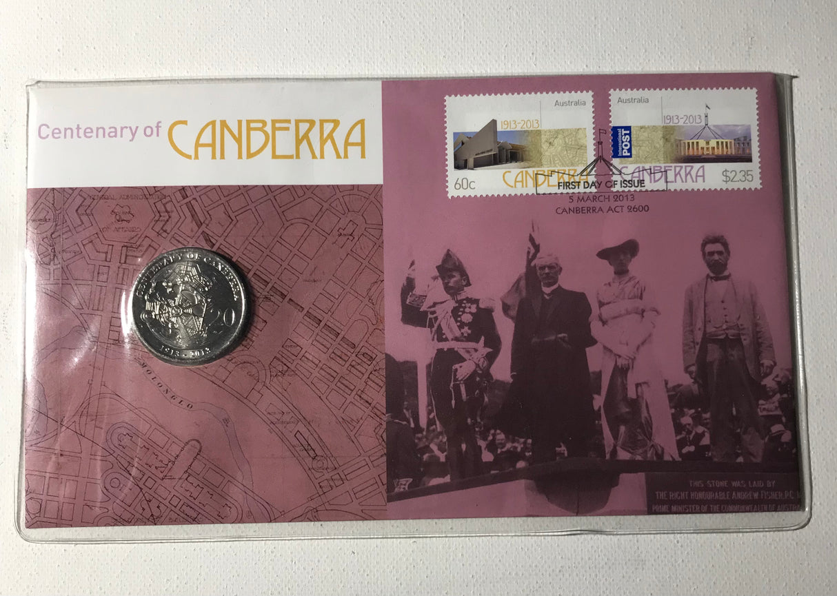 2013 20c Centenary of Canberra PNC