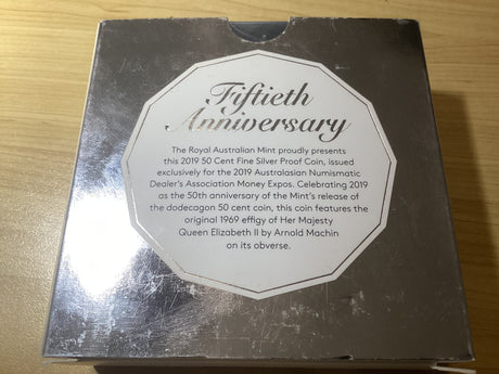 2019 50c Fiftieth Anniversary Silver Proof Coin