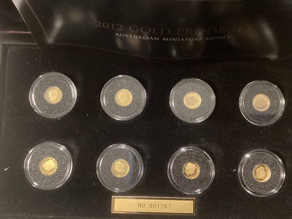 2012 Gold Proof Set. Australian Miniature Money Set