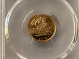 2016 London 1/2 Sovereign. S-SB10 Celebratory Effigy, DCAM. PR70DCAM