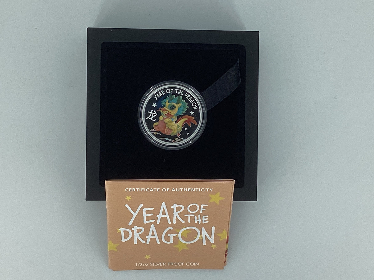 2024 50c Silver Proof Coin. Baby Dragon. Year of the Dragon