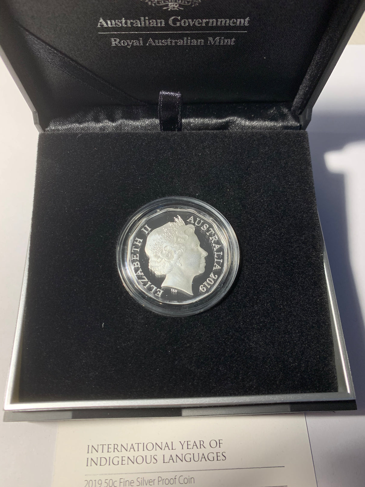 2019 50c International Year of Indigenous Languages Silver Proof Coin.