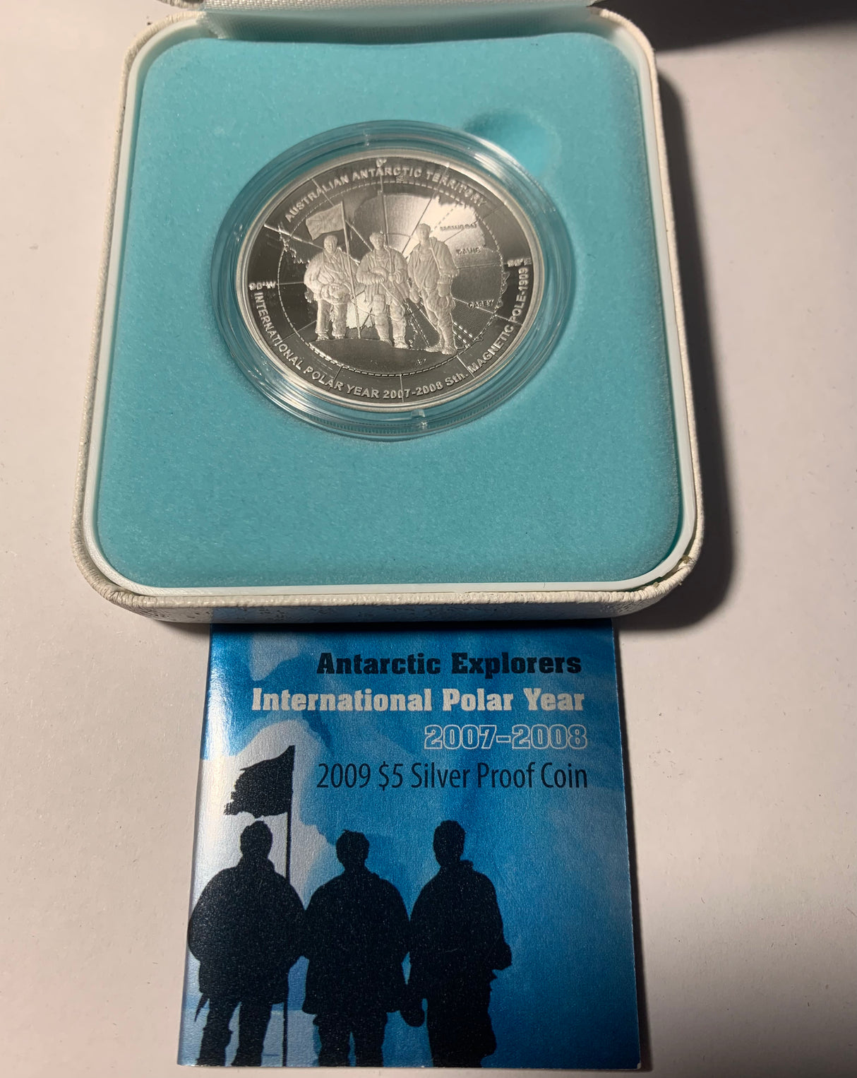 2009 $5 Polar Series. International Polar Year. Antarctic Explorers. Silver proof coin