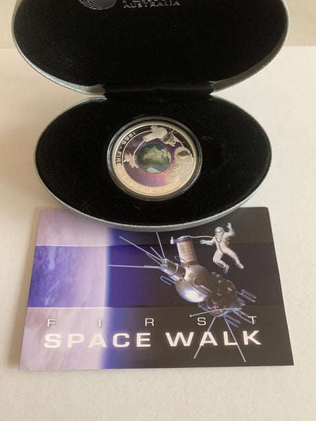 2009 - First Space Walk - 1oz Fine Silver Coloured Coin