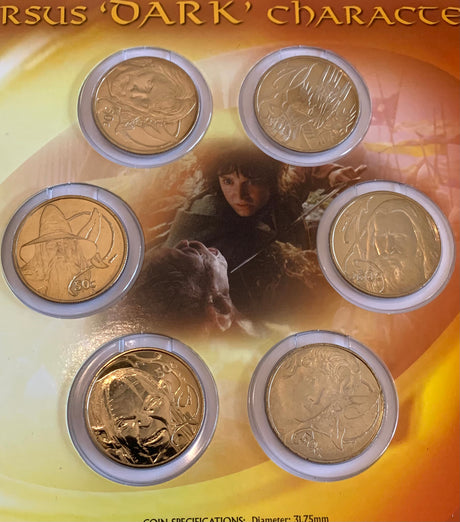 2003 Lord Of The Rings. The Light Versus Dark Collection. 6 x 50c Set