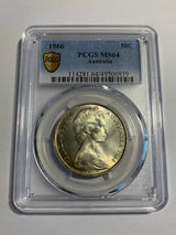 1966 Australian 50c. PCGS MS64