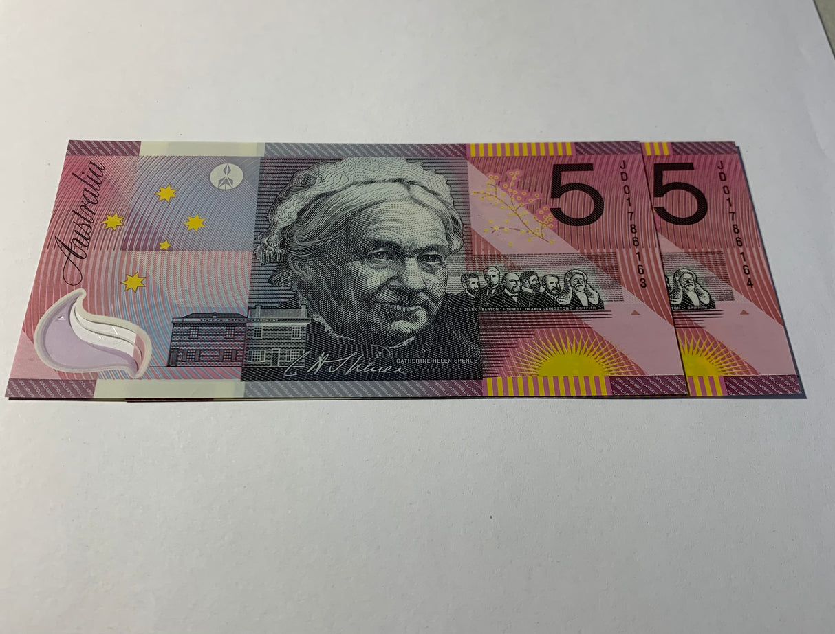 2001 $5 Last Prefix Banknote. Uncirculated. Run of 2. R219L