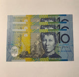 2002 $10 First Prefix Banknote. Uncirculated. Run of 3. R320aF
