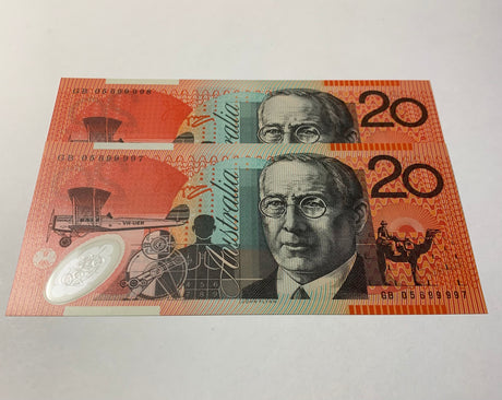 2005 $20 Last Prefix Banknote. Uncirculated. Run of 2. R420cL