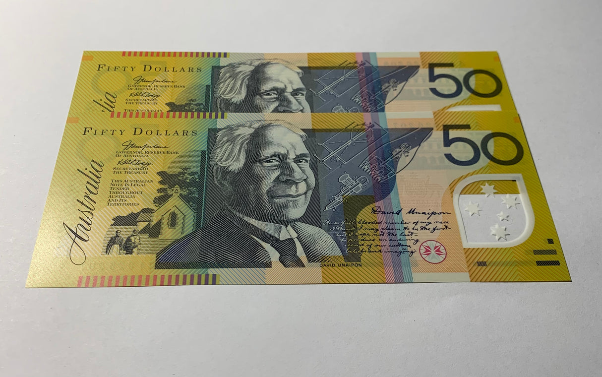 2004 $50 First Prefix Banknote. Uncirculated. Run of 2. R520b