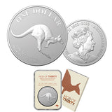 2023 Kangaroo Series 30th Ann - Mob Of Thirty $1 Fine Silver Frosted Uncirculated.