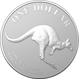 2023 Kangaroo Series 30th Ann - Mob Of Thirty $1 Fine Silver Frosted Uncirculated.