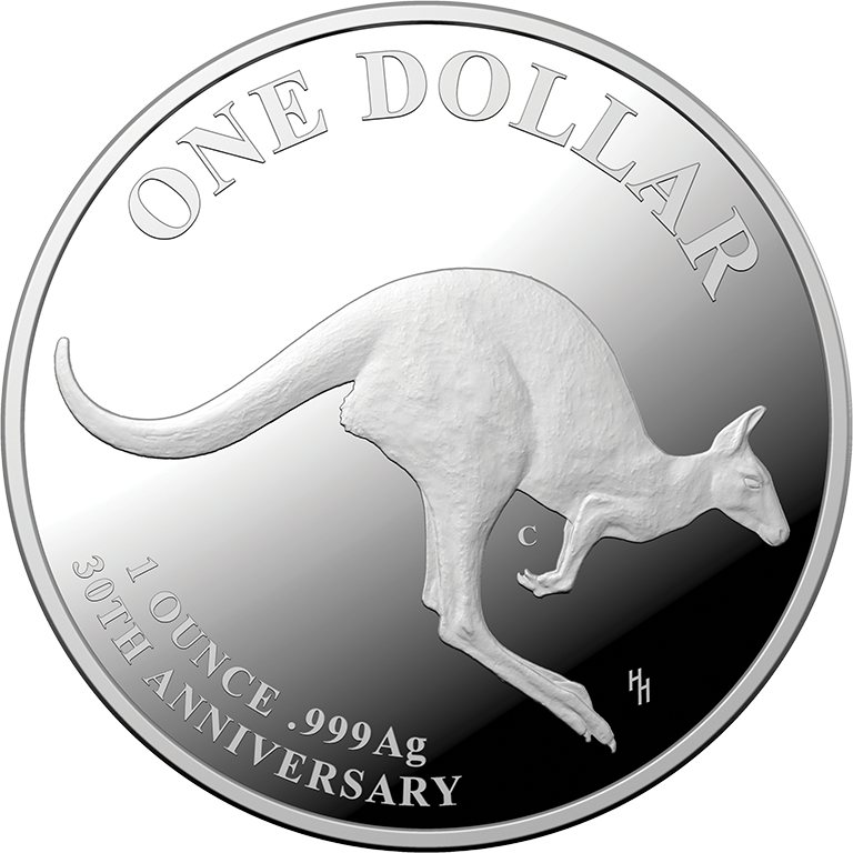 2023 Kangaroo Series 30th Anniversary Mob Of Thirty $1 Fine Silver Proof