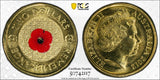 2012 $2 Red Poppy. Remembrance Day. PCGS MS66