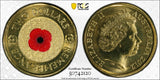 2012 $2 Red Poppy. Remembrance Day. PCGS MS67