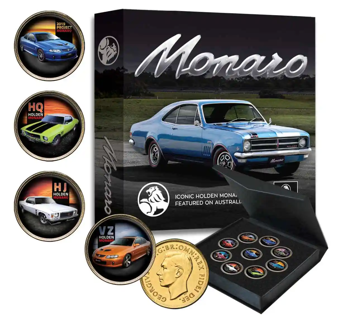 Holden Monaro Gold-plated Penny 9-Coin Collection