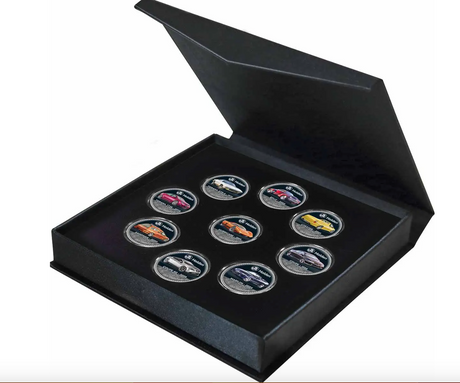 Holden Concept Silver-Plated Enamel Penny 9-Coin Collection